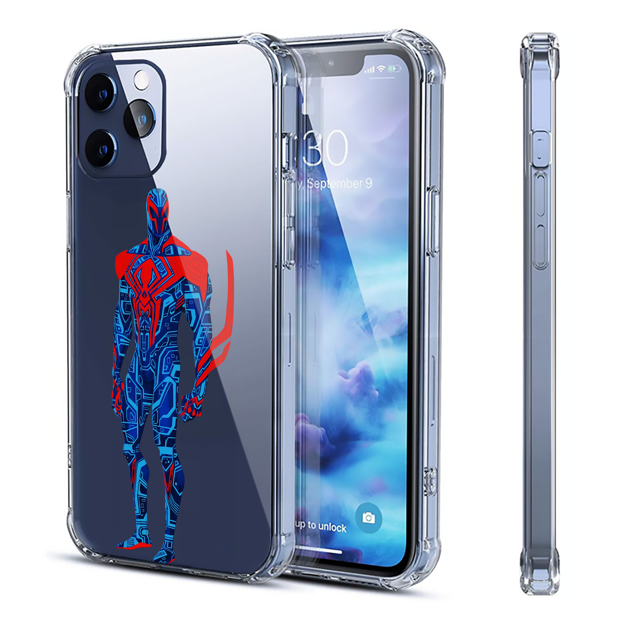 （画像用） Spider Man スパイダーマン 【iPhone 12シリーズ対応】透明スマホケース（クリアソフトケース）